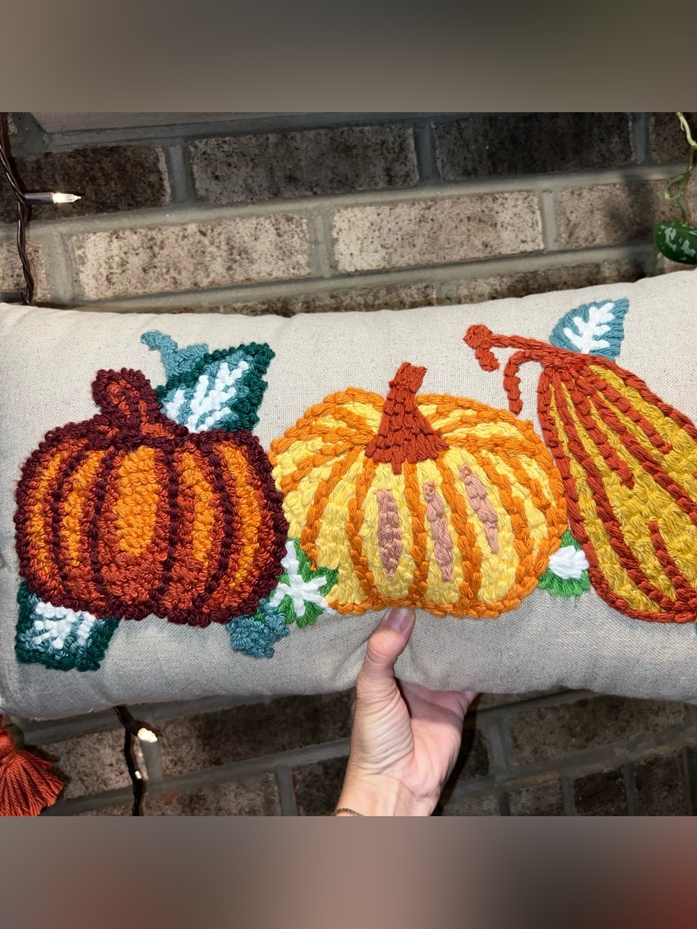 Opalhouse Fall Trio of Pumpkins Decorative Pillow